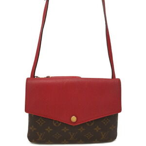 Louis Vuitton Monogram Leather Brown Twice Shoulder Bag